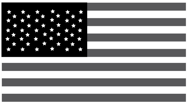 usa flag clipart black and white - photo #9