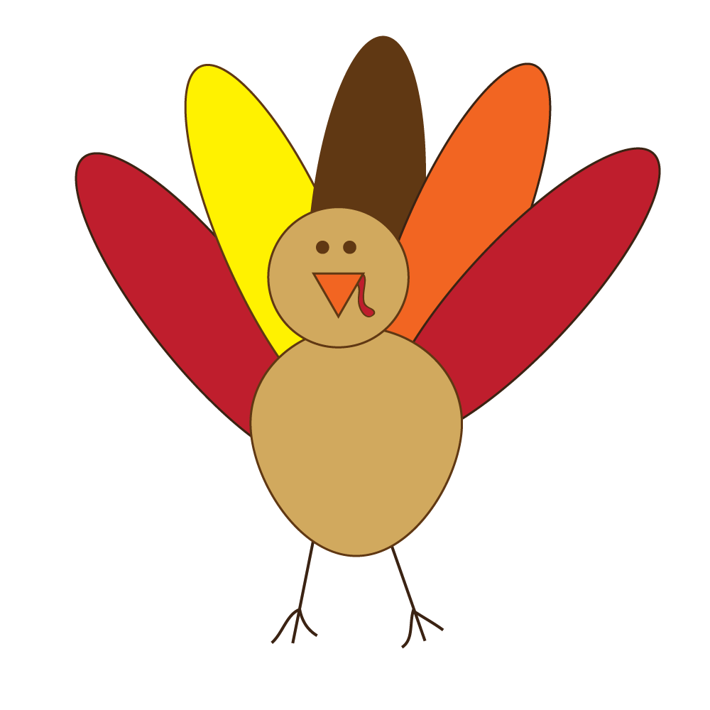 Free turkey clipart and printables for crafts, teachers ...