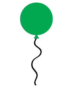 green balloon clipart