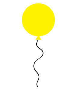 yellow balloon clipart