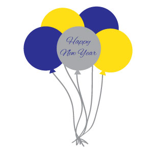 New Years Balloons Clipart